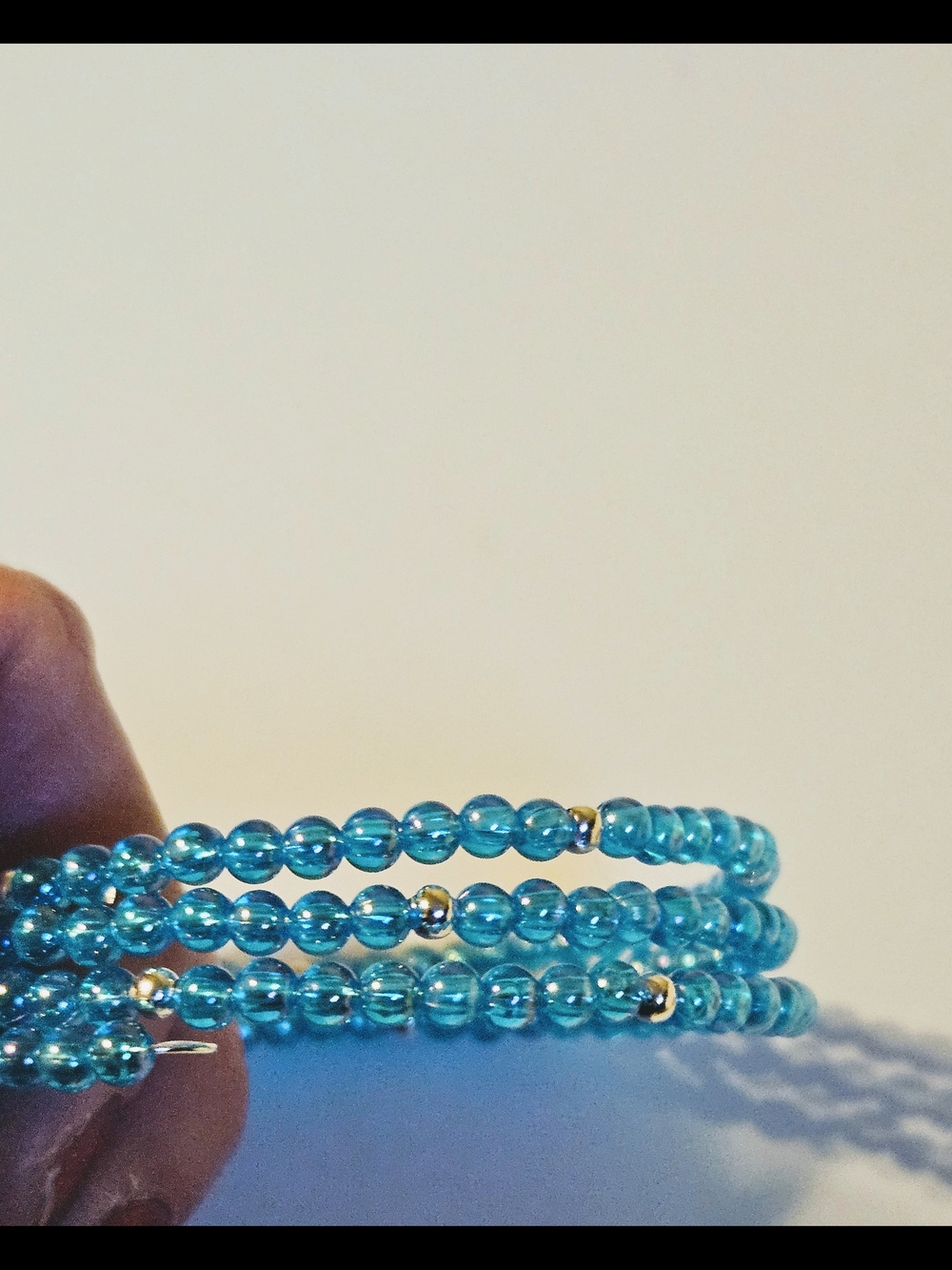 Blue Beaded Wrap Bracelet - Women's Jewelry